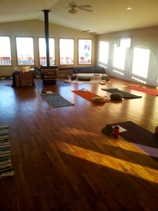 The beautiful studio where we got to welcome the sun with asanas and meditation. 